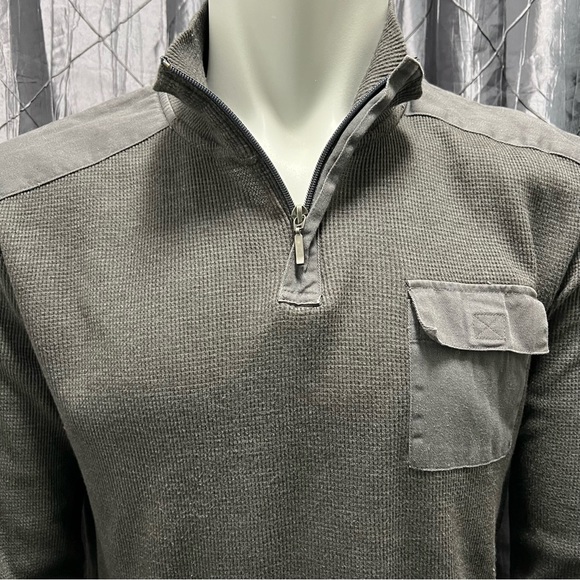 Alfani Other - Alfani mock neck 1/4 zip up lightweight waffle shirt